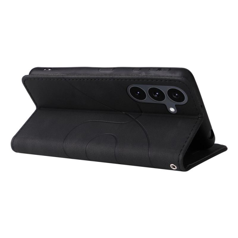 Bőrtok Samsung Galaxy S25 Fe Kétszínű Hullámmintás