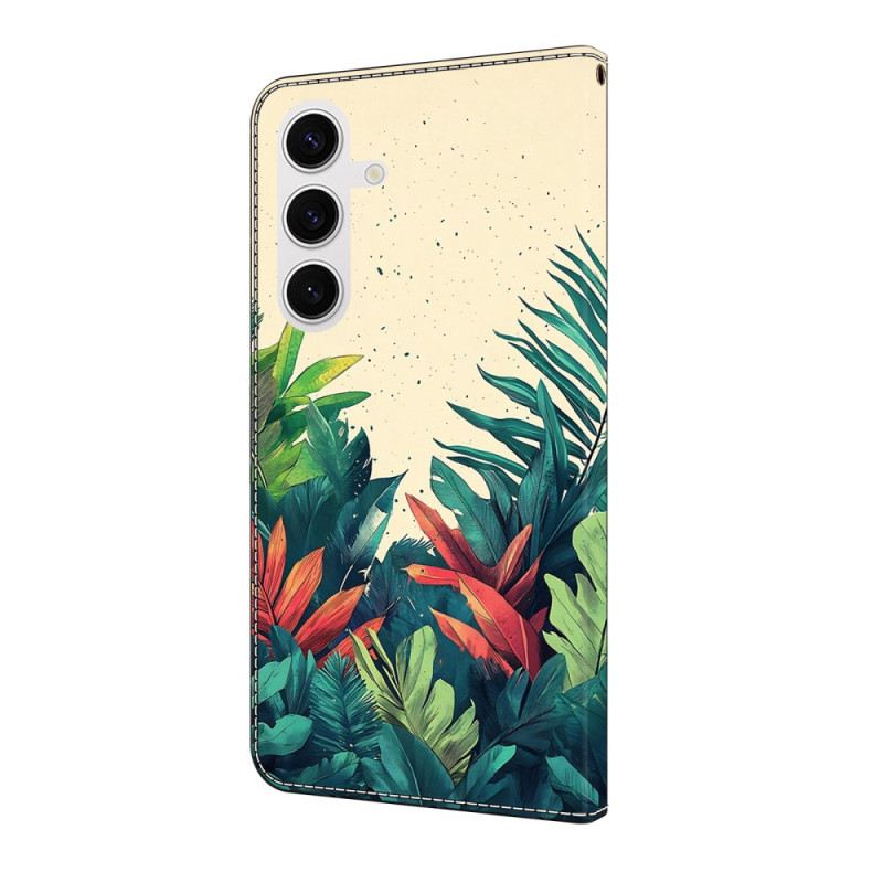 Bőrtok Samsung Galaxy S25 Fe Levelek