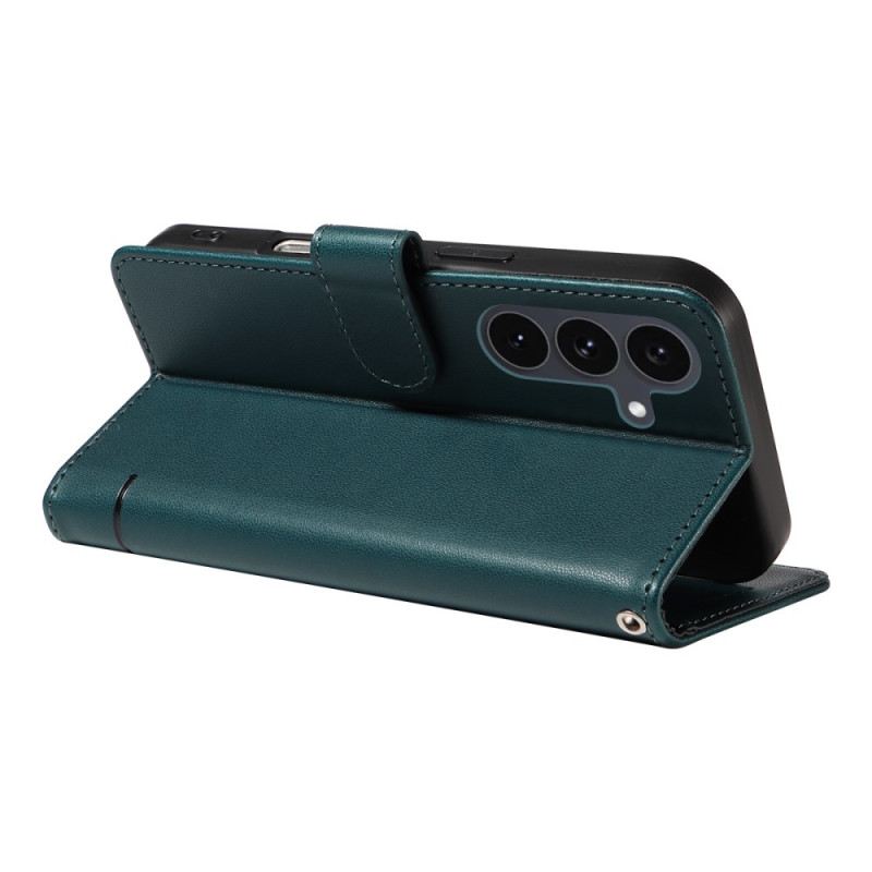 Bőrtok Samsung Galaxy S25 Fe Macskaminta Pánttal