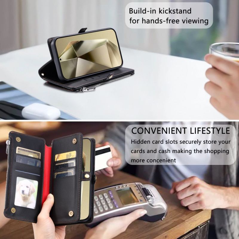 Bőrtok Samsung Galaxy S25 Fe Prémium Pénztárca