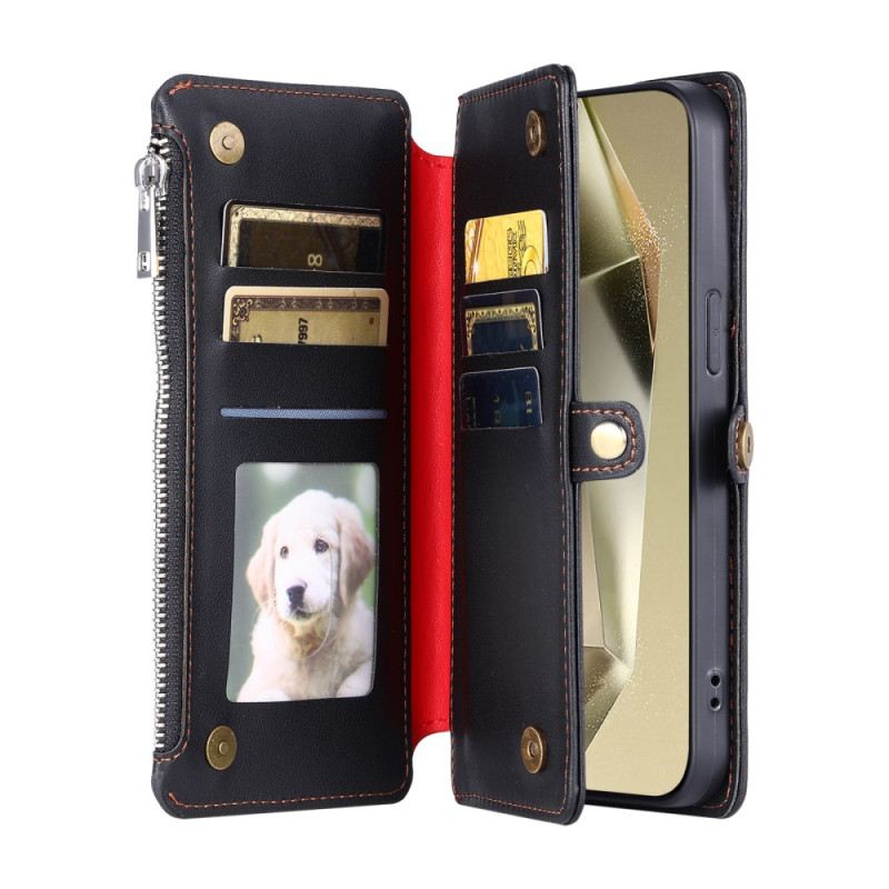 Bőrtok Samsung Galaxy S25 Fe Prémium Pénztárca