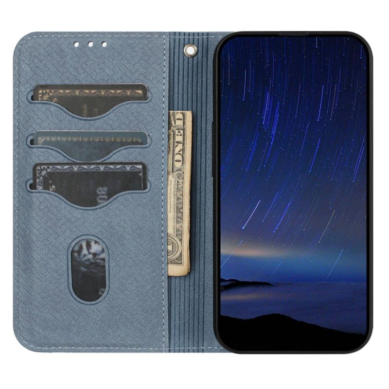 Bőrtok Samsung Galaxy S25 Fe Szőtt Textúra És Nyakpánt