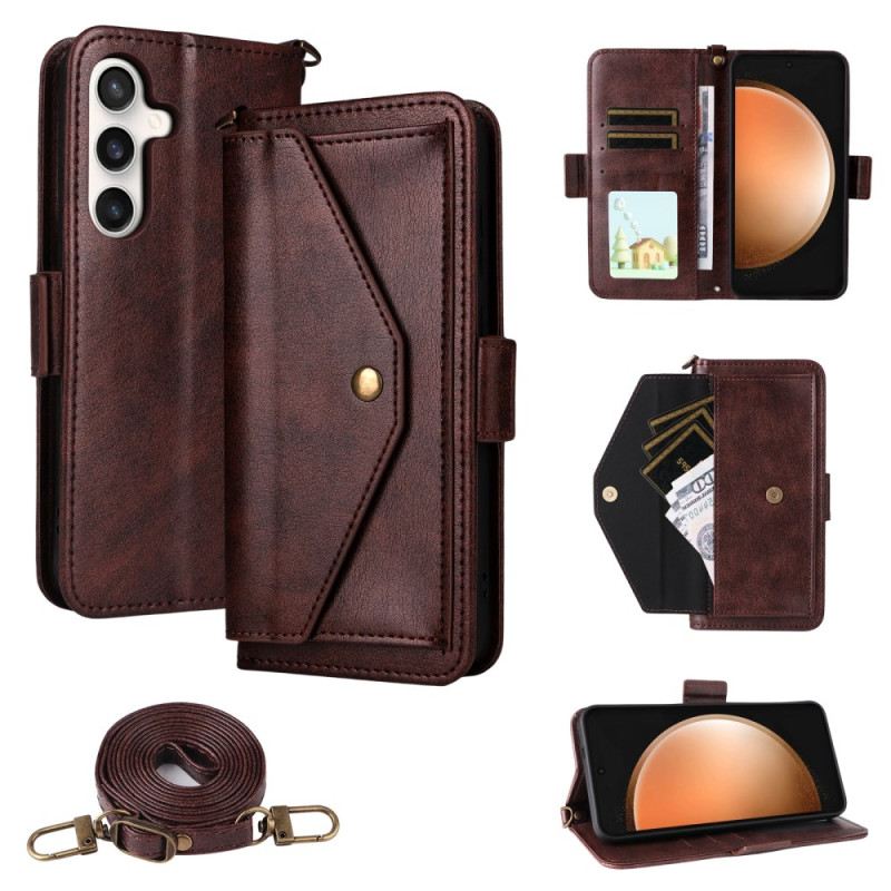 Bőrtok Samsung Galaxy S25 Fe Többfunkciós Pénztárca