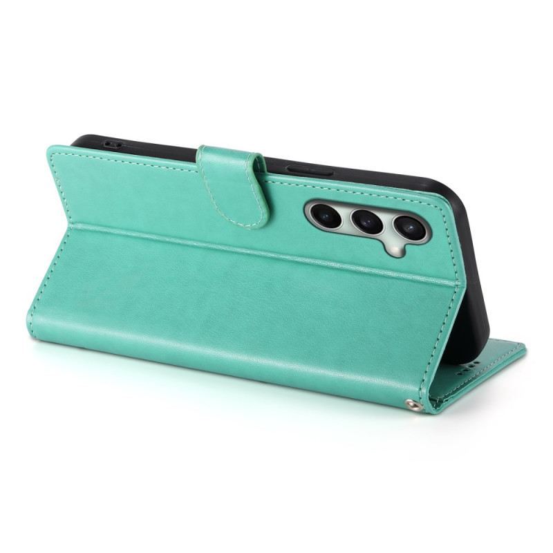 Bőrtok Samsung Galaxy S25 Fe Virágminta