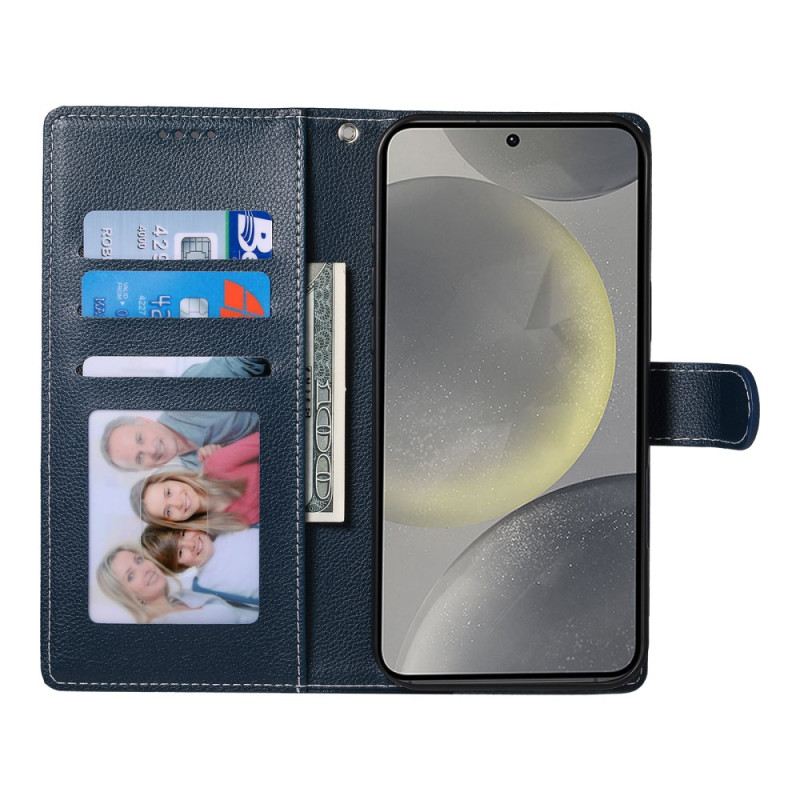 Fliptok Samsung Galaxy S25 Fe Egyszínű Bőrhatású