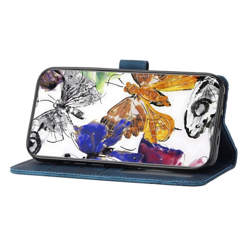 Fliptok Samsung Galaxy S25 Fe Pillangó Velúr Hatású