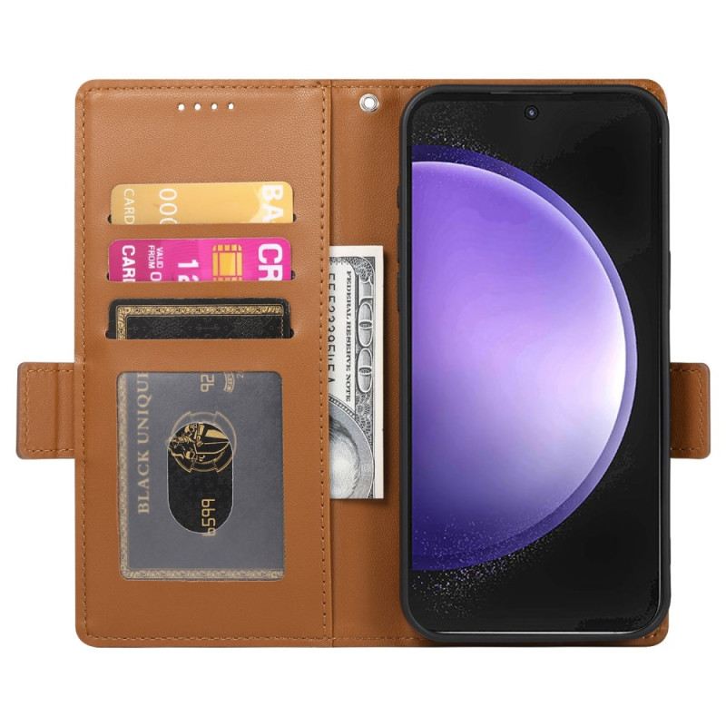 Kinyitható Bőrtok Samsung Galaxy S25 Fe 3 Kártyatartó Rekesz