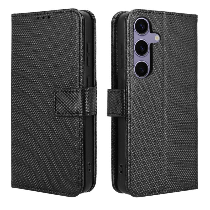 Kinyitható Bőrtok Samsung Galaxy S25 Fe Gyémánt Textúra