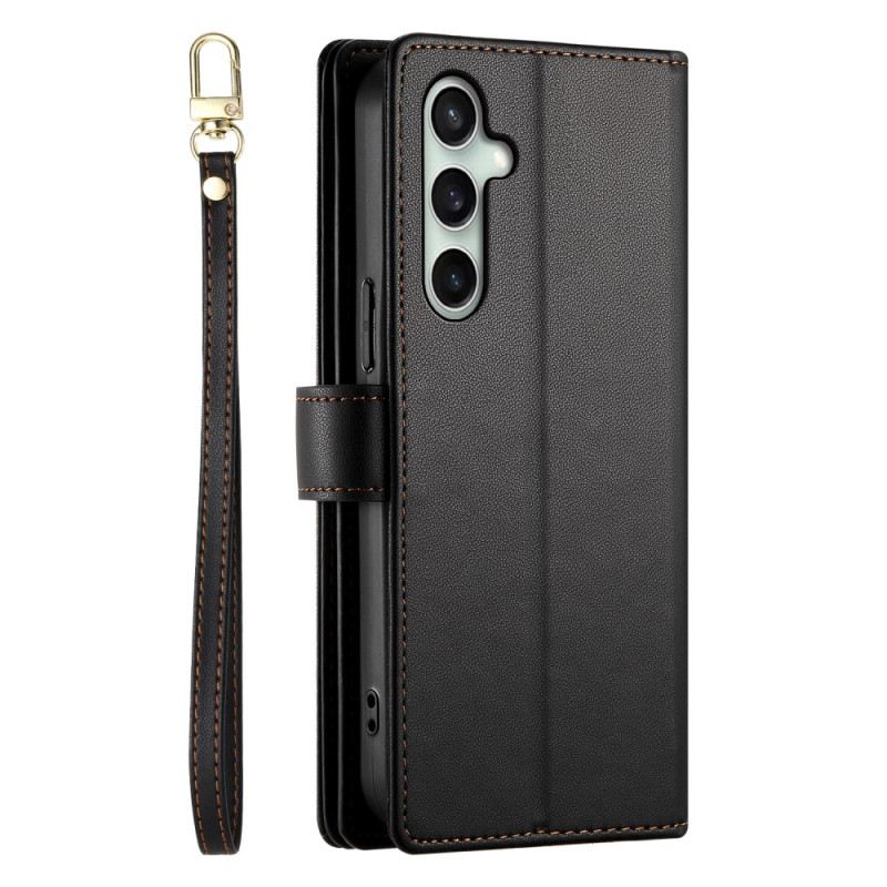 Kinyitható Bőrtok Samsung Galaxy S25 Fe Pénztárca És Pántok