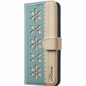 Kinyitható Bőrtok Samsung Galaxy S25 Fe Virágmintás Binfen Szín