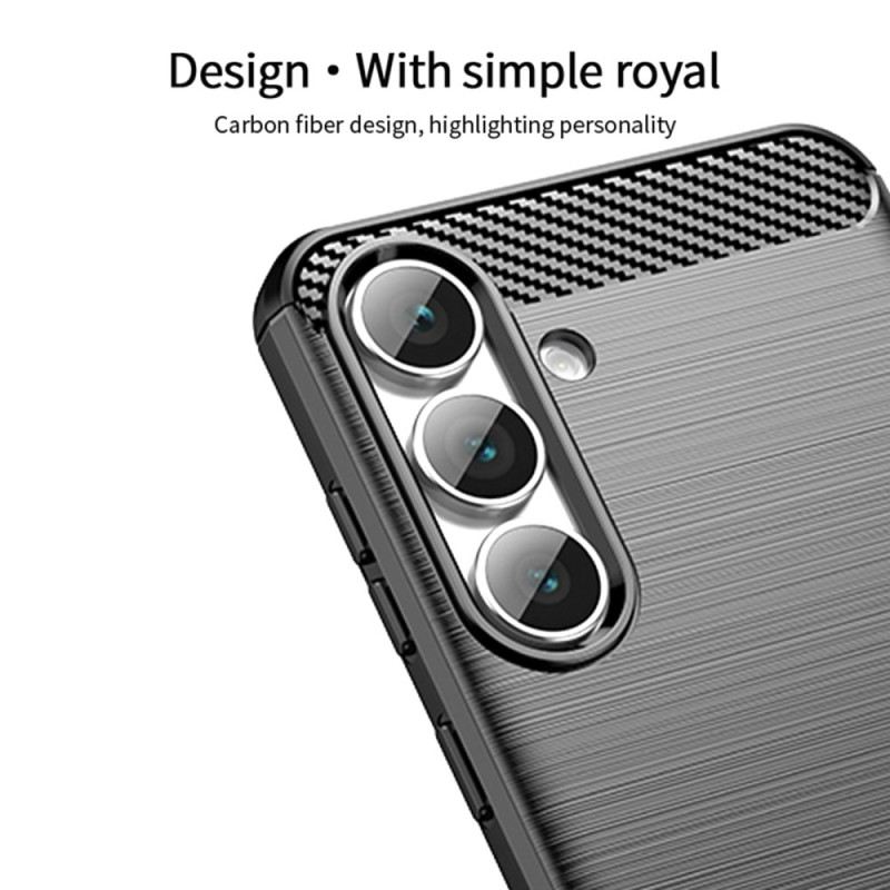 Mobiltelefon Tokok Samsung Galaxy S25 Fe Szálcsiszolt Szénszálas