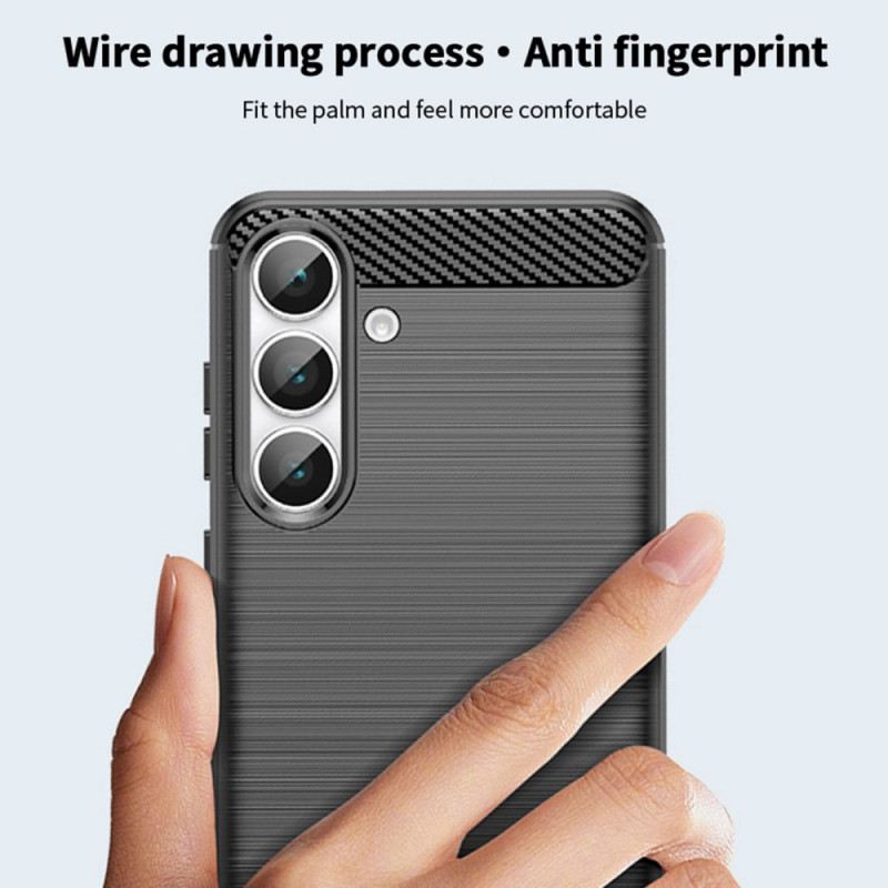 Mobiltelefon Tokok Samsung Galaxy S25 Fe Szálcsiszolt Szénszálas