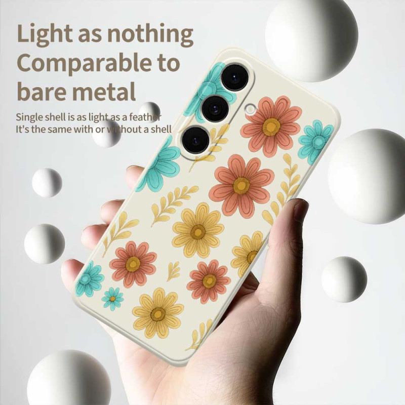 Telefontok Samsung Galaxy S25 Fe Virágmintás Szilikon