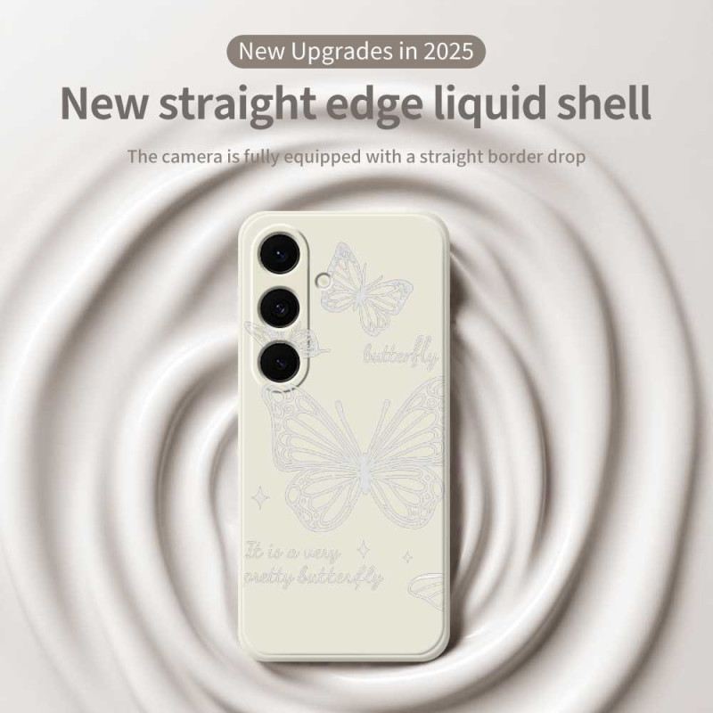 Tok Samsung Galaxy S25 Fe Fehér Pillangós Szilikon