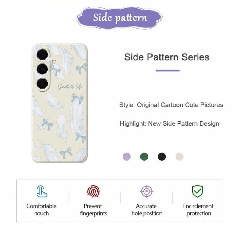 Tok Samsung Galaxy S25 Fe Fehér Tollmintás Szilikon