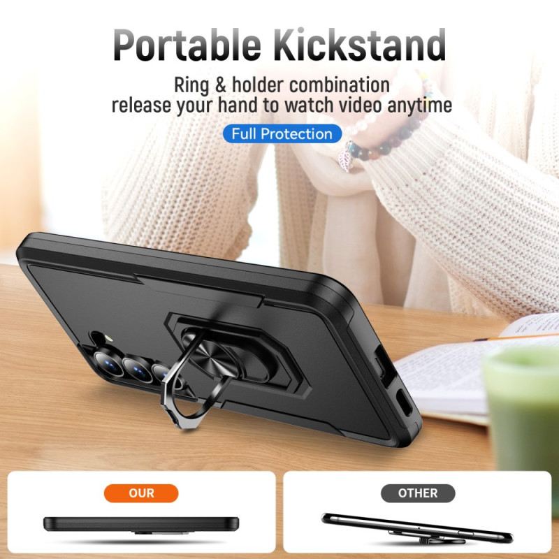 Tok Samsung Galaxy S25 Fe Fémhatású Gyűrűtartó