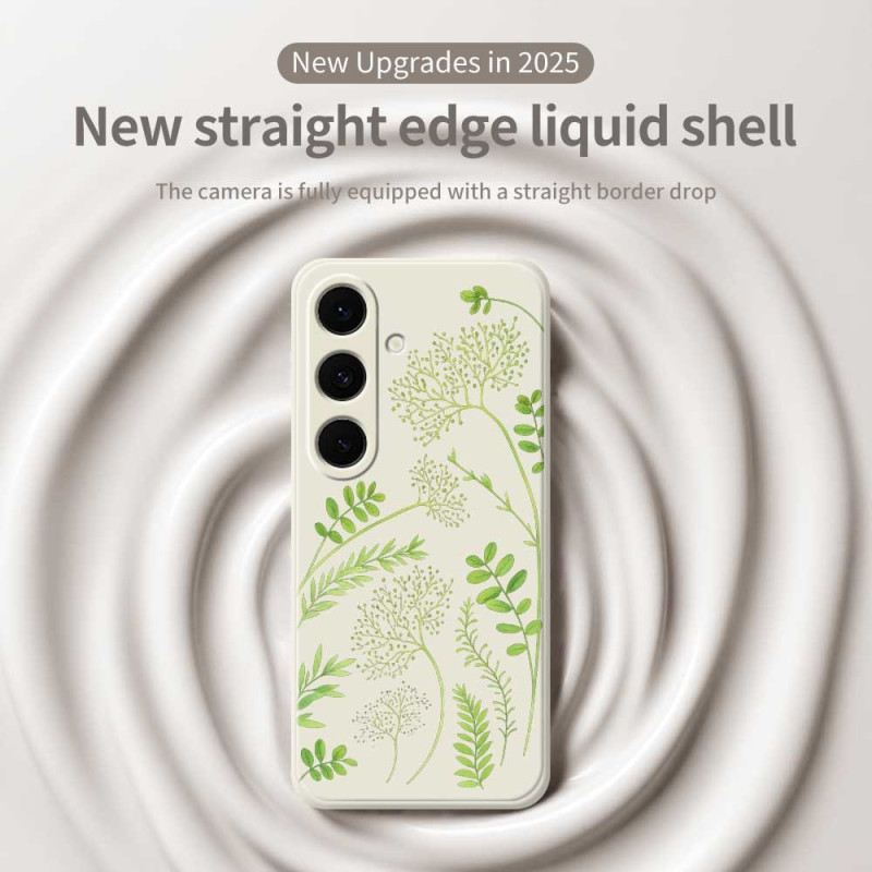 Tok Samsung Galaxy S25 Fe Levélmintás Szilikon