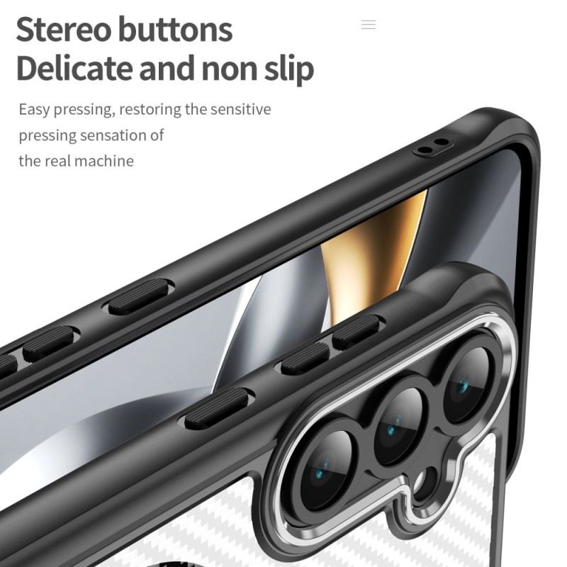 Tok Samsung Galaxy S25 Fe Magsafe Kompatibilis Szénszálas Textúra