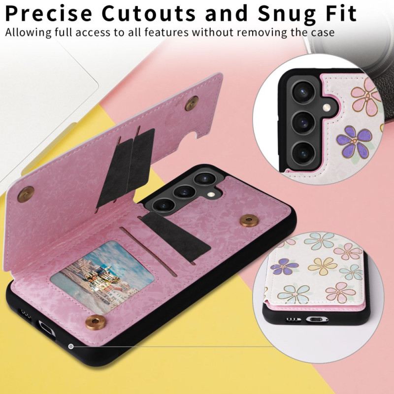 Tok Samsung Galaxy S25 Fe Virágos Kártyatartó