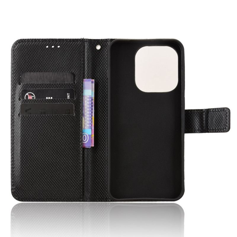 Bőrtok Oppo Find X9 5g Rombusz Textúra