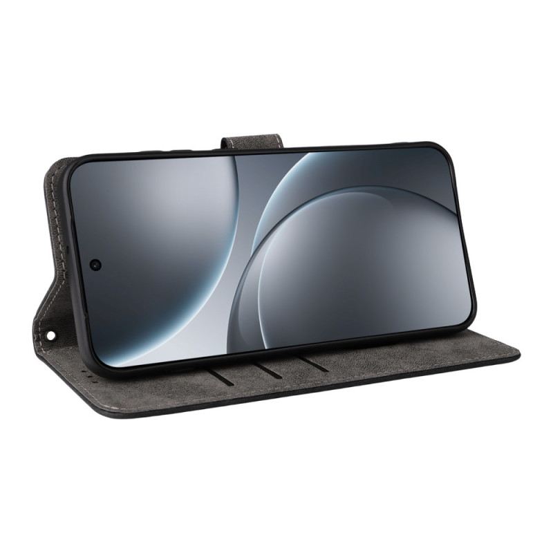 Bőrtok Oppo Find X9 5g Velúr Hatású Pánttal