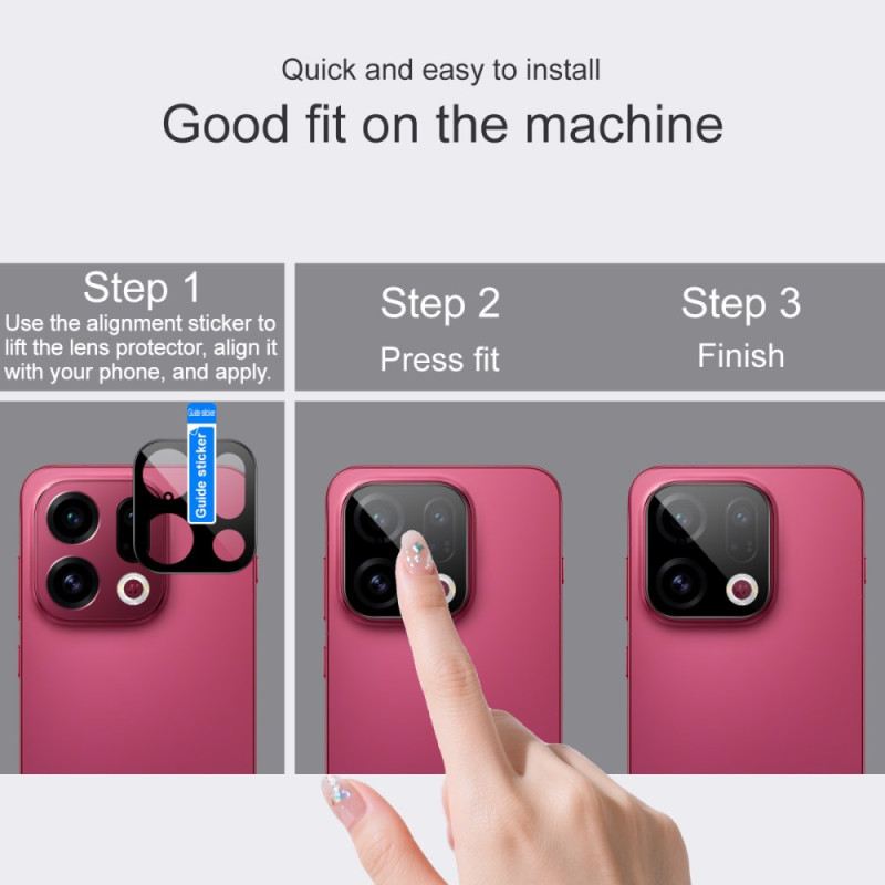 Edzett Üveg Lencsevédő Oppo Find X9 5g-hez (fekete Verzió)