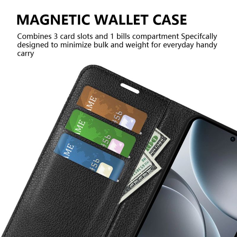 Kinyitható Tokok Oppo Find X9 5g Licsi Műbőr