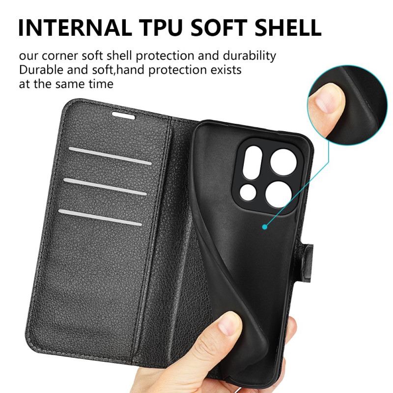 Kinyitható Tokok Oppo Find X9 5g Licsi Műbőr