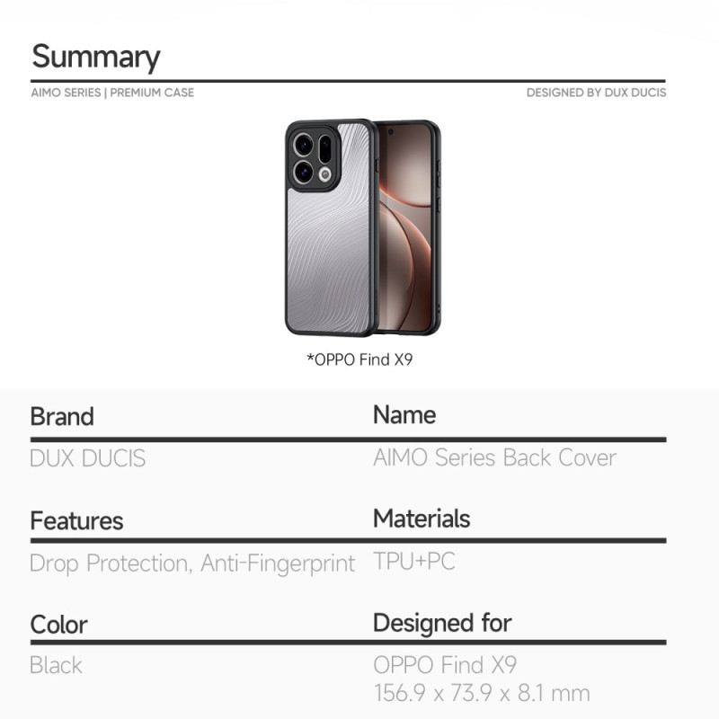 Tok Oppo Find X9 5g Aimo Sorozat Dux Ducis