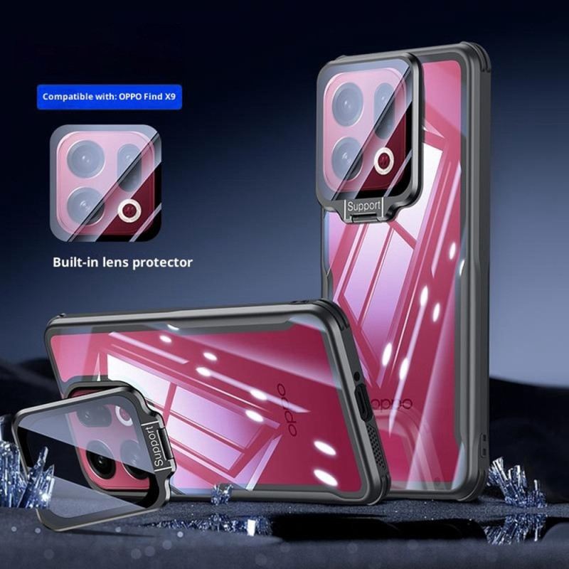 Tok Oppo Find X9 5g Átlátszó Beépített Állvánnyal És Kameravédelemmel