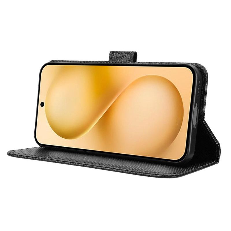 Bőrtok Vivo X200 Fe Texturált Műbőr