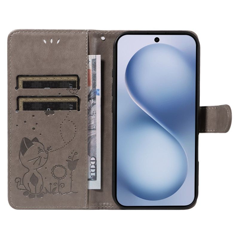 Kinyitható Tokok Vivo X200 Fe Macska És Méh