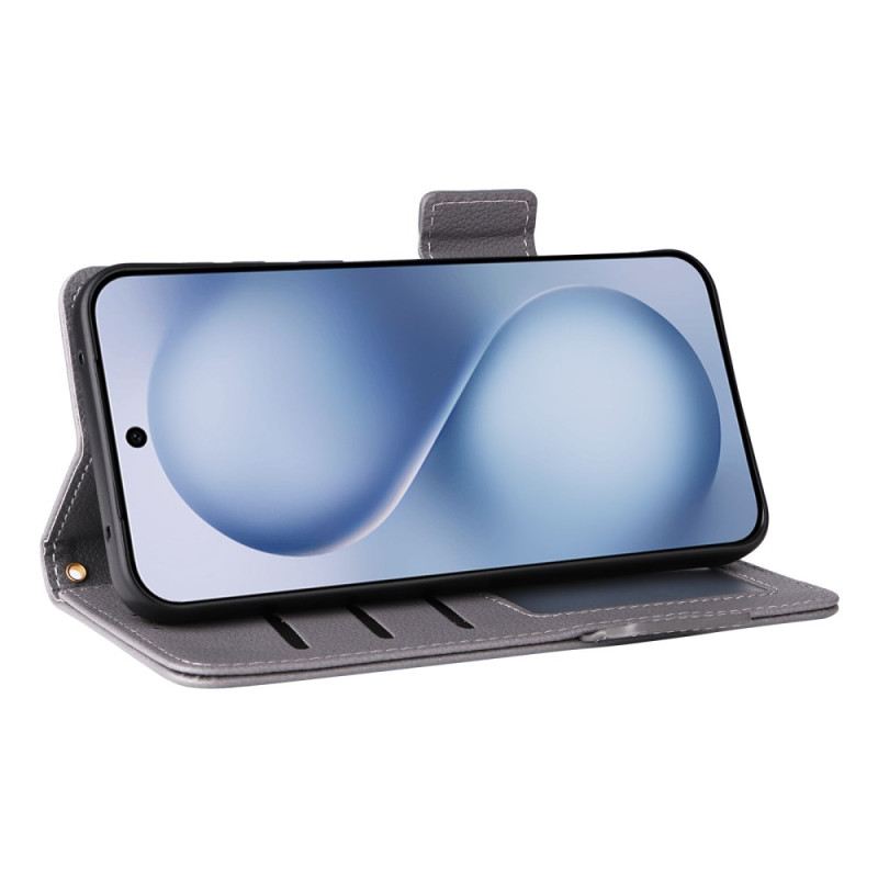 Kinyitható Tokok Vivo X200 Fe Műbőr Pánttal