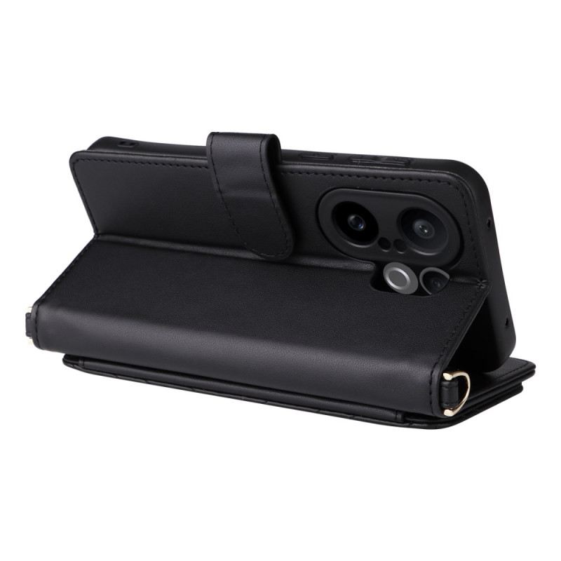 Kinyitható Tokok Vivo X200 Fe Steppelt Pánttal És Vállpánttal