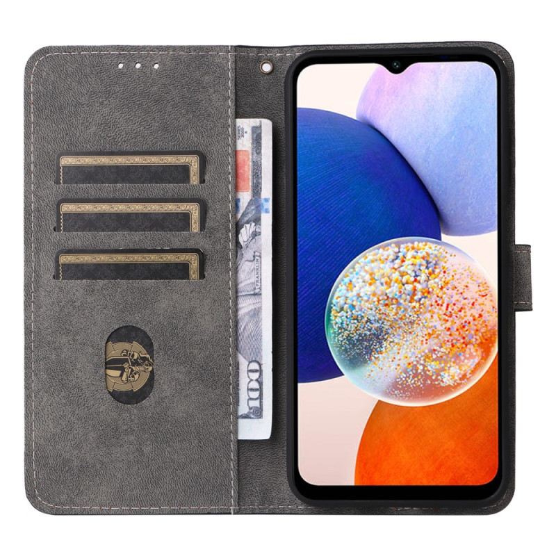 Bőrtok Samsung Galaxy A15 5g Bőr Stílusú Pénztárca Rfid-blokkolással