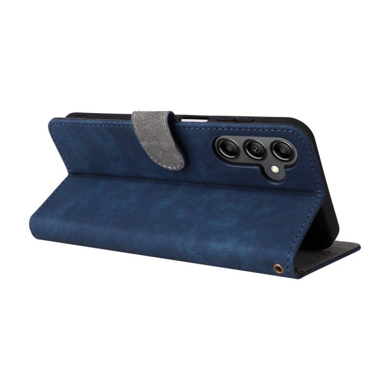 Bőrtok Samsung Galaxy A15 5g Bőr Stílusú Pénztárca Rfid-blokkolással