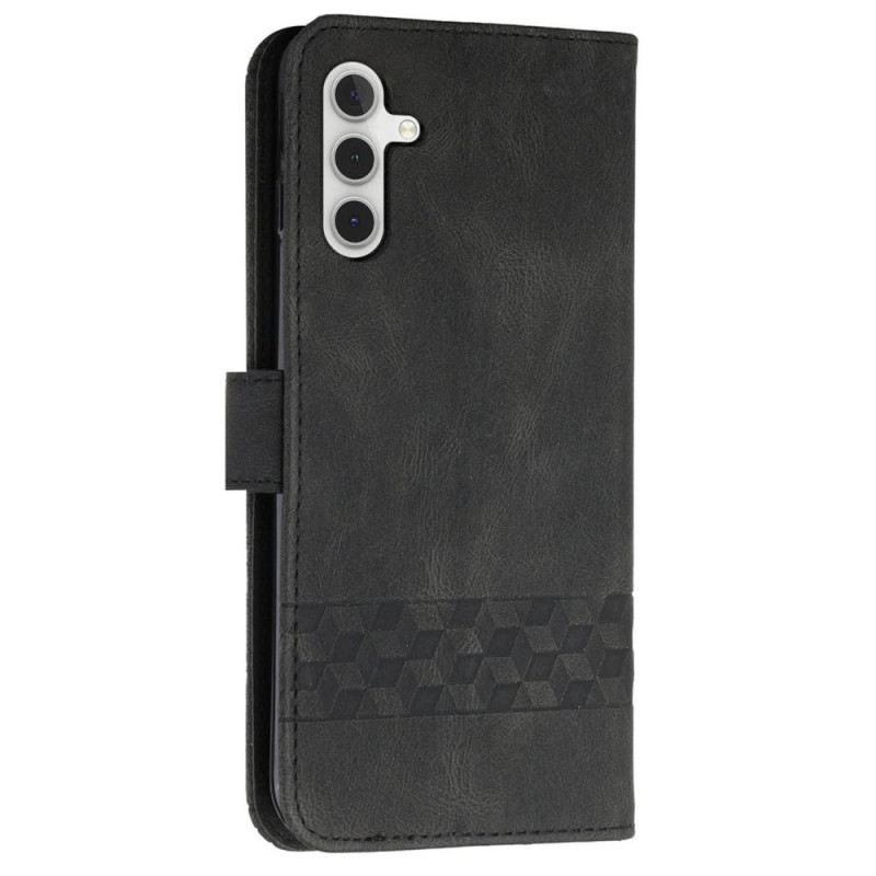 Bőrtok Samsung Galaxy A15 5g Gyémántok És Szíjvonalak