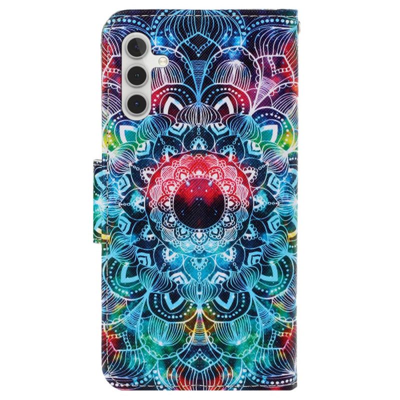 Bőrtok Samsung Galaxy A15 5g Kiváló Mandala Szíjjal