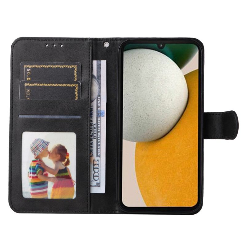 Bőrtok Samsung Galaxy A15 5g Klasszikus Stílus Pánttal