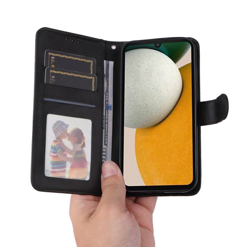 Bőrtok Samsung Galaxy A15 5g Klasszikus Stílus Pánttal