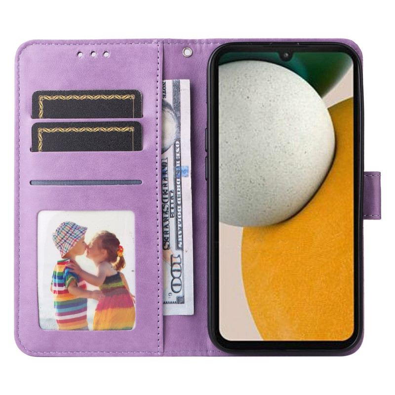 Bőrtok Samsung Galaxy A15 5g Mandalanyomat Zsinórral