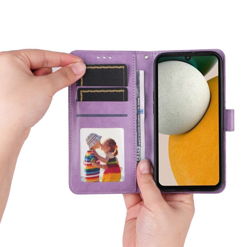 Bőrtok Samsung Galaxy A15 5g Mandalanyomat Zsinórral