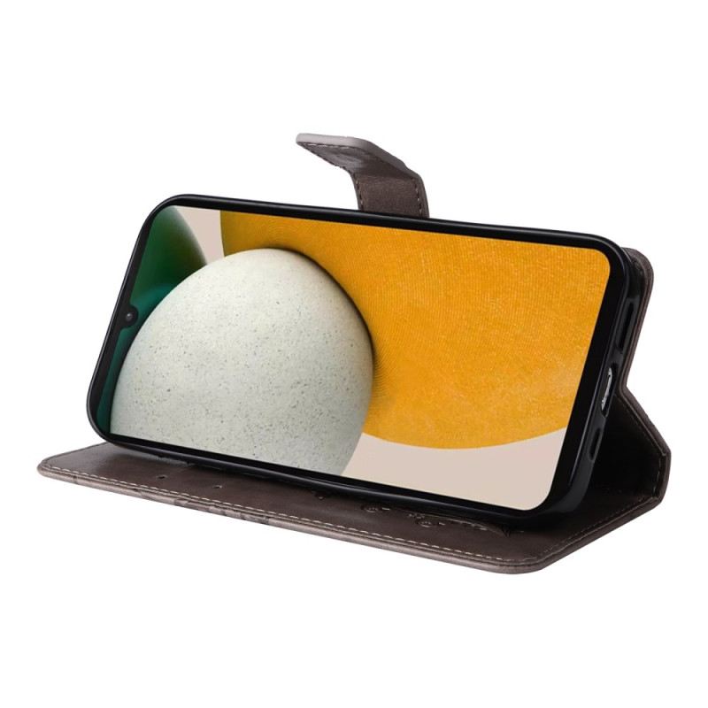 Bőrtok Samsung Galaxy A15 5g Óriás Pillangók Szíjjal