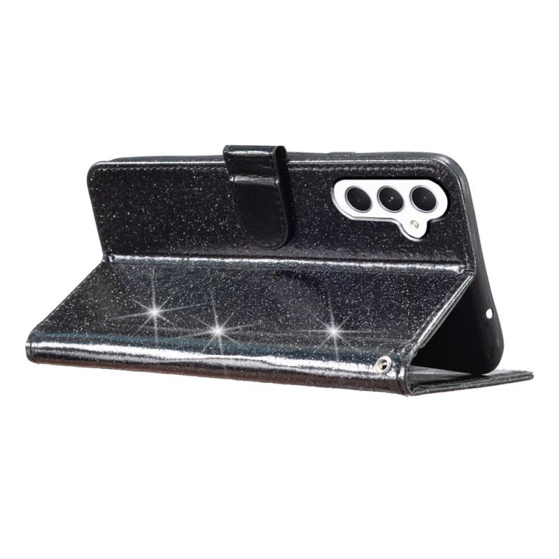 Bőrtok Samsung Galaxy A15 5g Pántos Flitterek