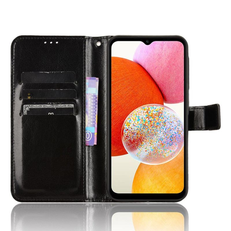 Bőrtok Samsung Galaxy A15 5g Ragyogó Műbőr Pánttal