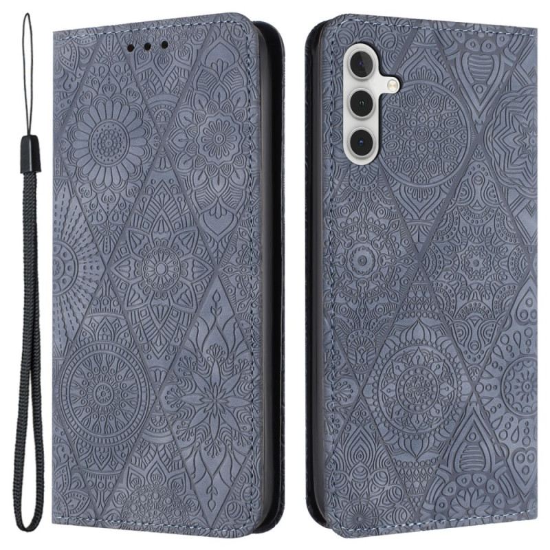 Fliptok Samsung Galaxy A15 5g Patchwork Szíjjal