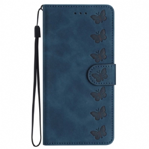 Fliptok Samsung Galaxy A15 5g Pillangó Fríz Szíjjal