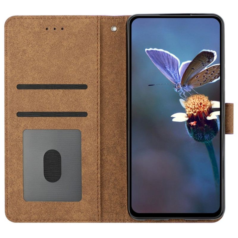 Fliptok Samsung Galaxy A15 5g Pillangó Fríz Szíjjal