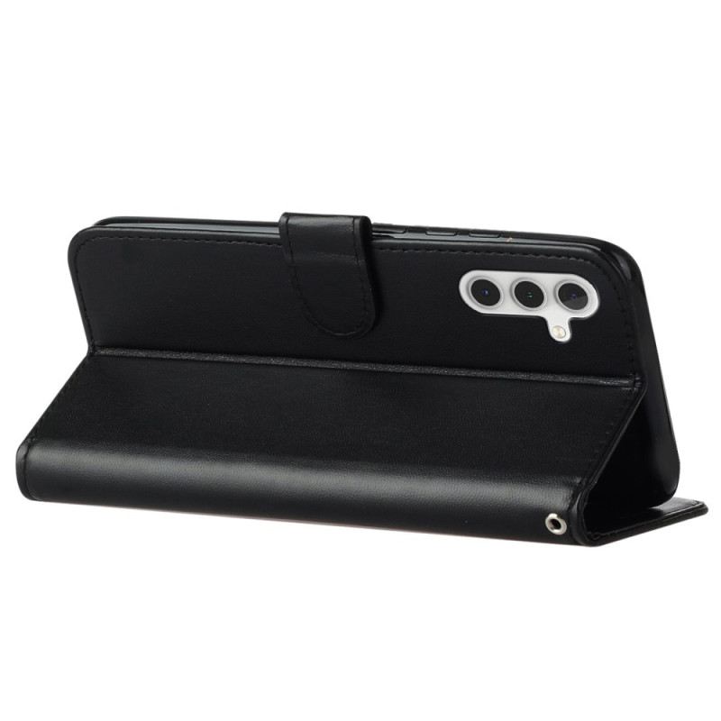 Fliptok Samsung Galaxy A15 5g Sima Textúra Pánttal