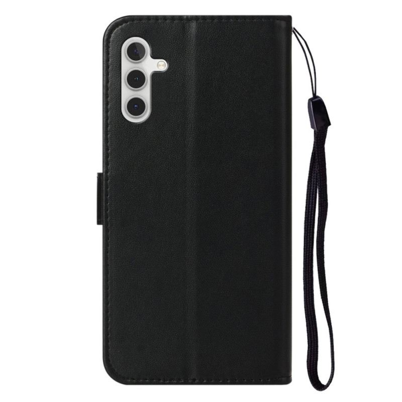 Fliptok Samsung Galaxy A15 5g Sima Textúra Pánttal